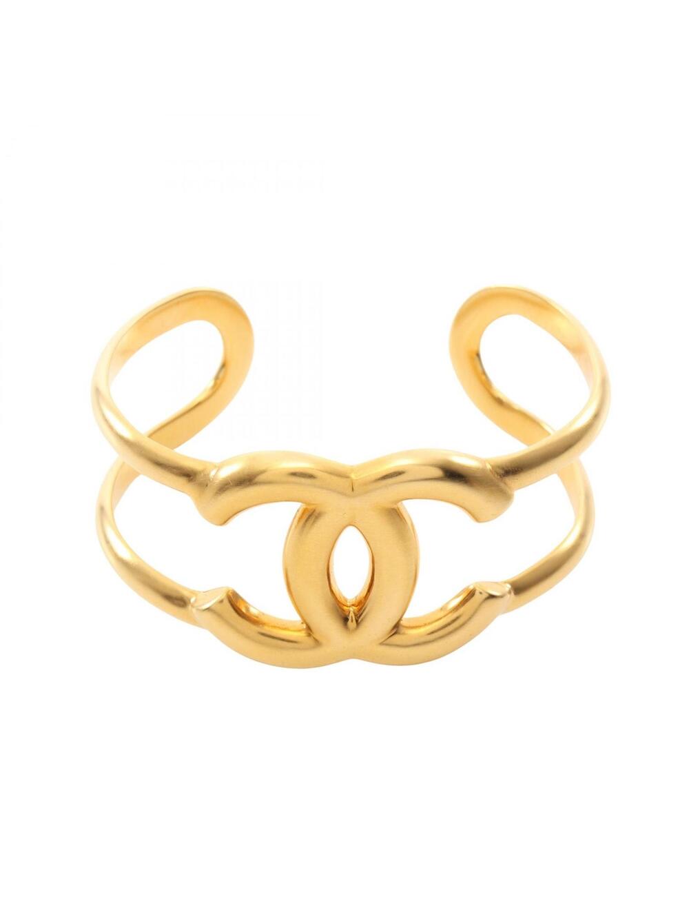 Chanel Coco Mark Bangle Bracelet Gold #272560C10B